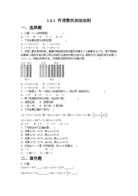 华东师大版（2024）七年级上册（2024）有理数的加法法则同步达标检测题