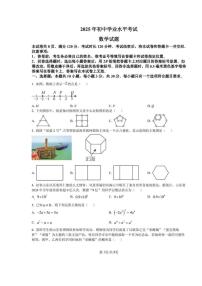2025年山东省中考真题数学统考试题 无答案