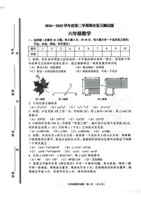 山东省淄博市高青县2024-2025学年六年级下学期期末数学试题无答案)