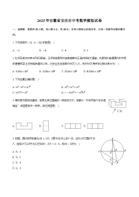 2025年安徽省安庆市中考数学模拟试卷(含答案)