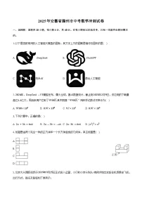2025年安徽省滁州市中考数学冲刺试卷(含答案)