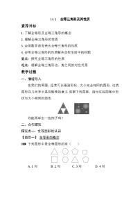 初中14.1 全等三角形及其性质教案