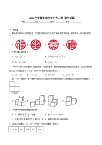 安徽省池州市2025届九年级下学期中考二模数学试卷(含解析)