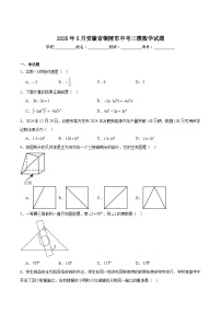 安徽省铜陵市2025届九年级下学期中考三模数学试卷(含解析)