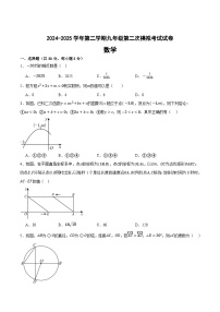 甘肃省武威市凉州区新华、古城九年制学校2025届九年级下学期中考二模数学试卷(含答案)