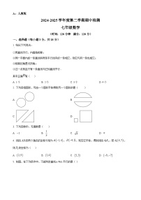 精品解析：陕西省安康市紫阳县毛坝中学2024-2025学年七年级下学期期中数学试题