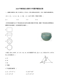 2025年青海省玉树州中考数学模拟试卷