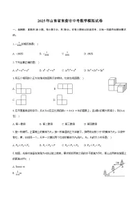 2025年山东省东营市中考数学模拟试卷(含答案)