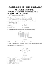 八年级数学下册 第二学期 期末综合测试卷（人教版 2025年春）