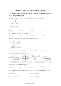 2025年广东省广州市中考数学三模试题[附答案]