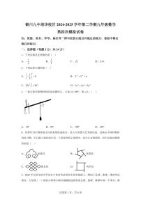 宁夏银川市第九中学培华校区2024~2025学年下学期九年级数学第四次模拟试题[附答案]
