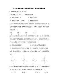 2025年春苏科版九年级数学下册  期末综合测试卷