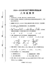 河北省廊坊市部分学校2024-2025学年八年级下数学期末试卷