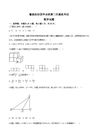 黑龙江省大庆市肇源县2025届九年级下学期中考二模数学试卷(含答案)