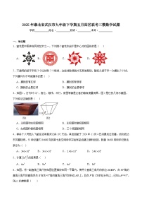 湖北省武汉市四区联考2025届九年级下学期5月三模数学试卷(含解析)