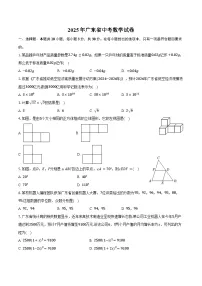 2025年广东省中考数学试卷（含解析）