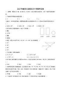2025年黑龙江省绥化市中考数学试卷（含解析）
