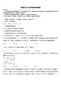 平果县2025届中考数学押题卷含解析