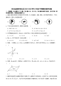 四川省成都市锦江区2023-2024学年八年级下学期期末数学试题