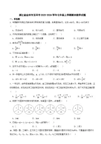 浙江省台州市玉环市2023-2024学年七年级上学期期末数学试题