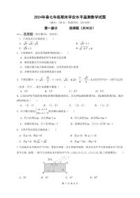 四川省广元市苍溪县2023-2024学年七年级下学期期末考试数学试卷(含答案)