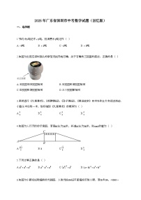 2025届广东省深圳市中考数学试卷[有答案]