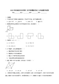 河南省许昌市2025届九年级下学期中考二模数学试卷(含解析)