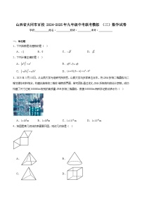 山西省百校联考2025届九年级下学期中考模拟（三）数学试卷(含解析)