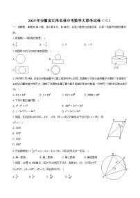 2025年安徽省江淮名卷中考数学大联考试卷（三）(含答案)
