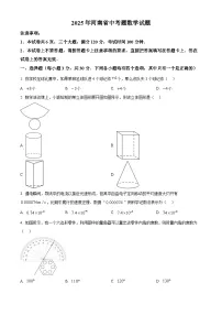 2025年河南省中考数学试题（无答案）