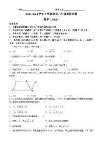 安徽省阜阳市2023-2024学年八年级下学期期末考试数学试卷(含答案)