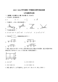 安徽省宣城市2023-2024学年七年级下学期期末考试数学试卷