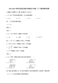 河北省石家庄市赵县2024-2025学年八年级下学期期中考试数学试卷(含解析）