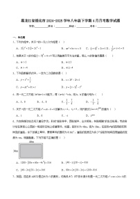 黑龙江省绥化市2024-2025学年八年级下学期4月月考数学试卷(含解析)