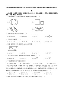 浙江省台州市温岭市团队六校2024-2025学年七年级下学期4月期中考试数学试题