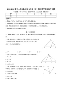 2024-2025学年上海市长宁区七年级（下）期末数学模拟练习试题-原卷版