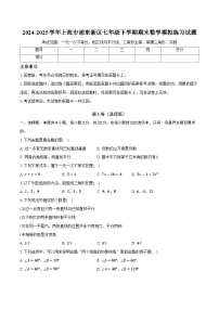 上海市浦东新区2024-2025学年七年级下学期期末数学模拟练习试题