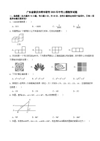 广东省肇庆市跨市联考2025年中考二模数学试题（含答案解析）