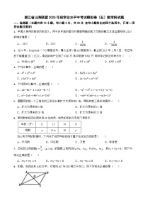 浙江省山海联盟2025年初学业水平中考试模拟卷（五）数学科试题（含答案解析）