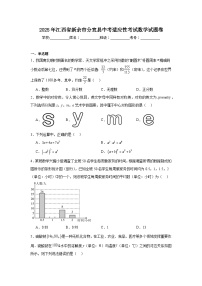 2025年江西省新余市分宜县中考适应性考试数学试题卷（附答案解析）