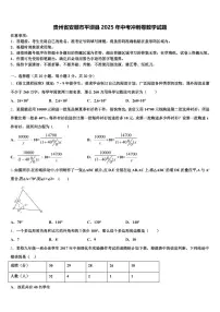 贵州省安顺市平坝县2025年中考冲刺卷数学试题含解析