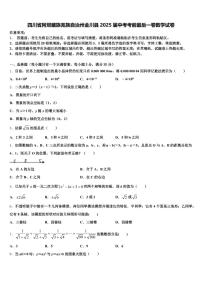 四川省阿坝藏族羌族自治州金川县2025届中考考前最后一卷数学试卷含解析