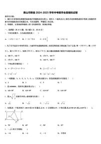 黄山市黟县2024-2025学年中考数学全真模拟试卷含解析