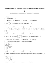 山东省烟台市龙口市（五四制）2024-2025学年七年级下学期期中考试数学试卷(含解析）