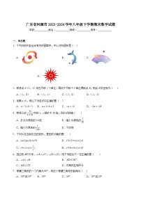 广东省河源地区2023-2024学年八年级下学期期末考试数学试卷(含解析)