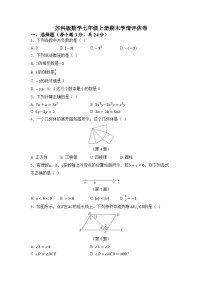 苏科版数学(2024)七年级上册 期末学情评估卷（含答案）