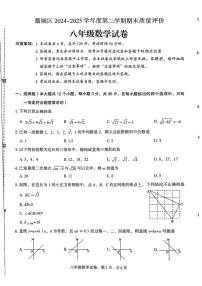 河北省石家庄市藁城区2024-2025学年八年级下学期期末数学试题