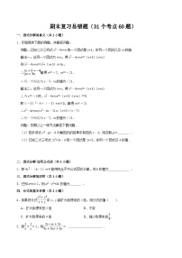 八年级数学下学期期末专项练习期末复习易错题（31个考点60题）-2024-2025学年八年级数学下学期期末考点大串讲（北师大版）