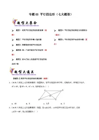 八年级数学期末专项练习专题03 平行四边形-2024-2025学年八年级数学下学期期末考点大串讲（华东师大版）