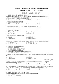 2023-2024武汉市江汉区八年级下学期期中数学试题